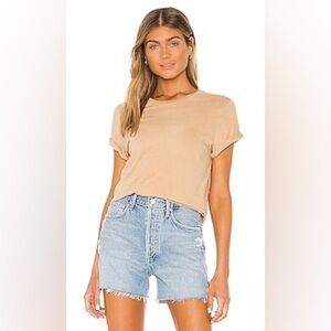 Agolde Mariam Classic Fit Tee in Noodle size XS